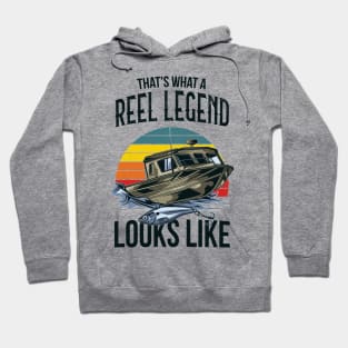 Fischer Legend Fishing Sports Retro Fisherman Boat Hoodie